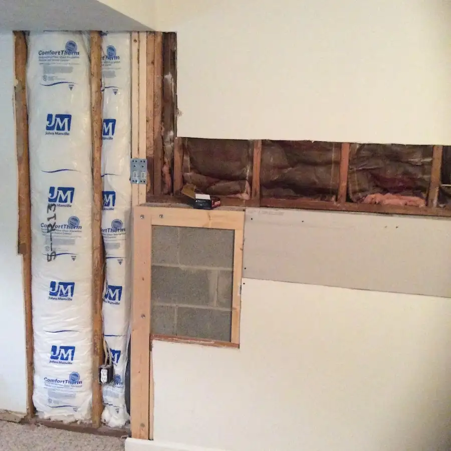 Wall insulation replacement during Contents Cleaning & Restoration in Dobbs Ferry